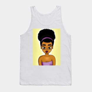 Brown skin girl, beautiful digital art illustrating Tank Top